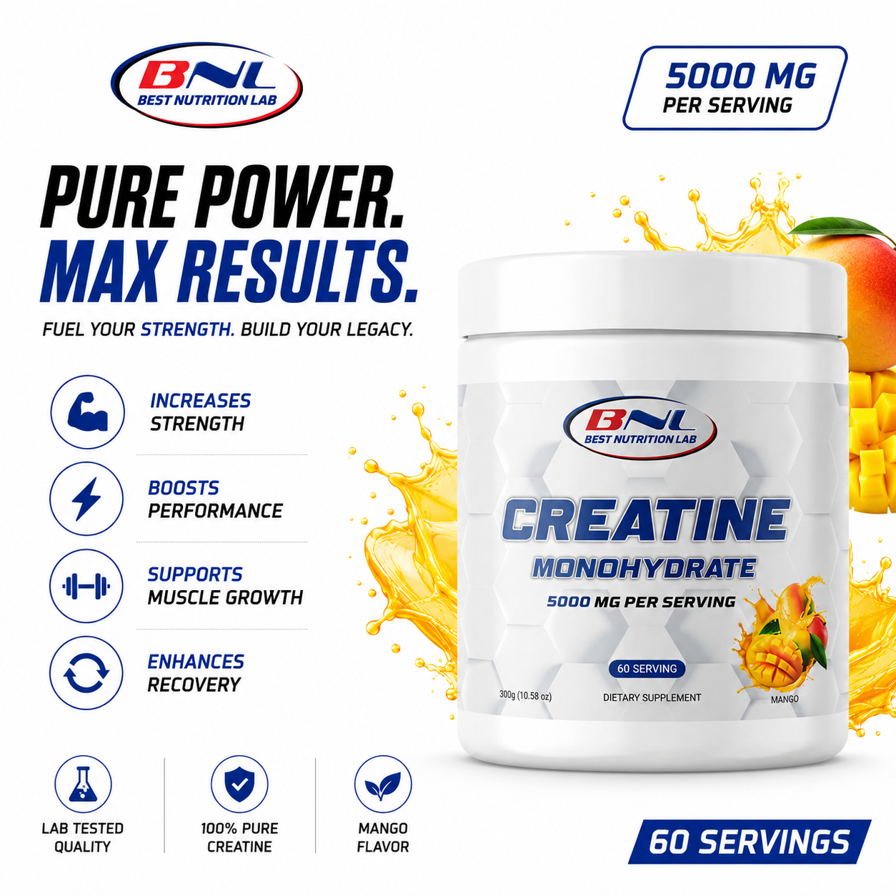 BNL Creatine Monohydrate Mango